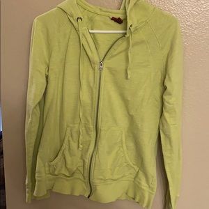 Target lime green zip up hoodie